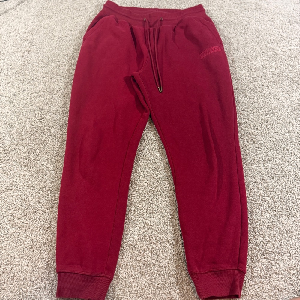 Hurley Jogger Pants Mens Medium Maroon Good Fleece Relaxed Fit HMF21-02503